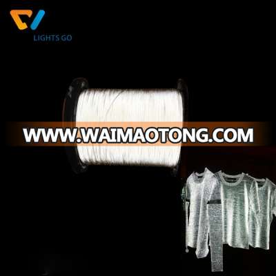 2017 double side high visible reflective wool knitting yarn