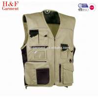 Custom men workwear vest twill fabric uniform tool vest mulit pocket